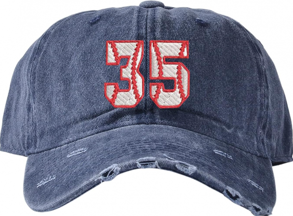 Topi dengan Bordir Huruf atau Angka